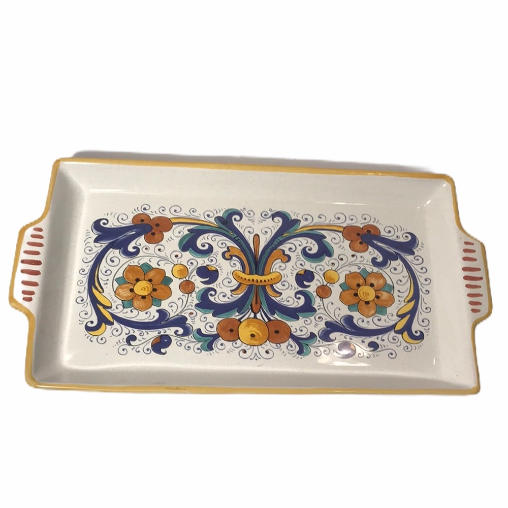 NWOT Ricco Deruta By Deruta Italy Sandwich Tray